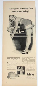 Vintage 1945 Mum Underarm Cream Print Ad There Goes Yesterday - Picture 1 of 3