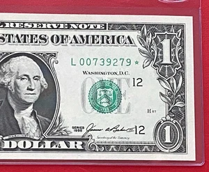 1985 STAR NOTE $1 DOLLAR BILL ( SAN FRANCISCO L ) UNCIRCULATED - Picture 1 of 3