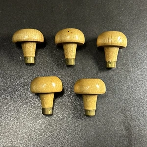 5 Pezzi Manici Vintage Incisore Supporto Legno Setter Incisori Manici Mezza Luna - Foto 1 di 8