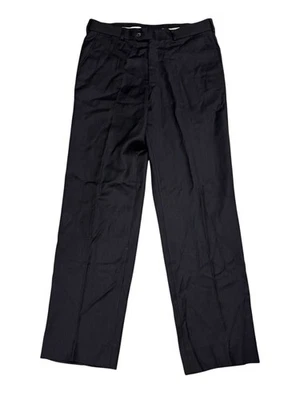 Pantalones de vestir Loro Piana para hombre 34x33 negros Tasmania Super 120s lana Italia Foto 1 de 4