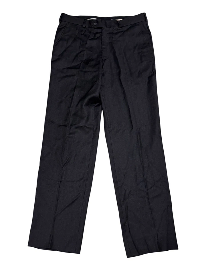 Pantalones de vestir Loro Piana para hombre 34x33 negros Tasmania Super 120s lana Italia Foto 1 de 4