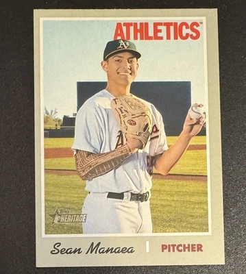 Sean Manaea 2019 Topps Heritage SP #408 - Oakland Athletics - Image 1 of 2