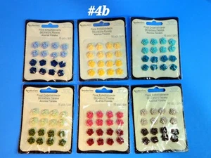 BNIP RETIRED RECOLLECTIONS RESIN FLOWERS 96CT. LOT SCRAPBOOK EMBELLISHMENTS #4b - Picture 1 of 5