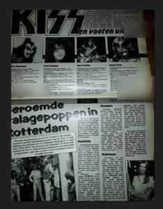 Kiss Netherlands Vintage 70s Magazine Centrefold Poster Massada at back - Bild 1 von 1