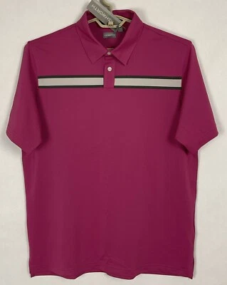 Camisa polo de golf Ashworth nueva con etiquetas para hombre EZ-Tec2 grande L rosa poli/spandex nueva Foto 1 de 4
