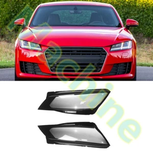 For Audi TT 2016-2022 LH&RH Side Headlight Lens CoverLens Shell - Picture 1 of 11