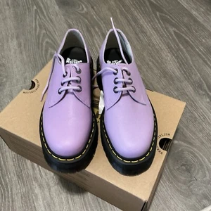 Dr. Martens 1461 Quad II Leather Platform Shoes Purple Lilac Women’s Size: 8 - Picture 1 of 7