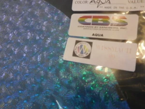 Vetro Dicroico: CBS 96 COE Aqua on Florentino Strutturato Sottile Chiaro - 3"Sq - Foto 1 di 1