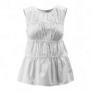 M&S Autograph Pure Cotton Shirred Detail Top RRP £59.00 - Picture 1 of 4