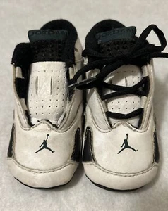 1998 Rare Baby Nike Air Jordon Size 3C Black&White Preowned - Picture 1 of 10