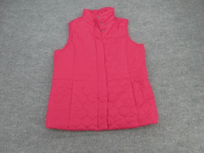 Izod Vest Womens Small Pink Puffer Jacket Snap Outdoors Sleeveless Ladies S - Image 1 of 4