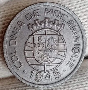 Mozambique 50 Centavos 1945 Colonia Portuguesa XF Condition - Picture 1 of 2