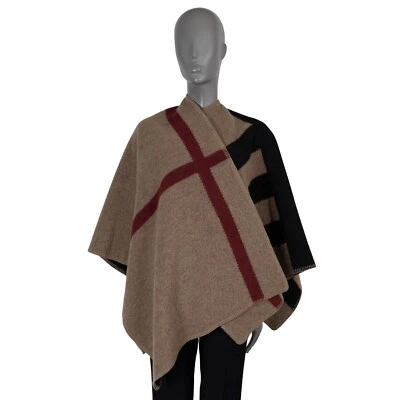 70320 Auténtico Burberry Prorsum Beige Cachemira y Lana 2019 MEGA CHECK Capa Chaqueta OS Foto 1 de 4