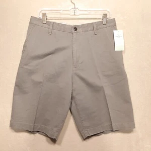 Dockers Mens Waterless Chino Shorts Sz.32 Gray/Cotton/Hidden Security Pocket/New - Picture 1 of 11