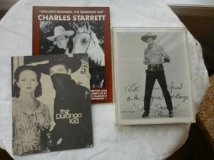 Foto Vintage Charles ""Durango"" Starrett Western Hollywood Firmada con 2 libros - Imagen 1 de 5