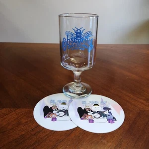 Obscurity Brewing Craft Beer Glass Stem + Island Misfits Stickers Illinois Bar - Picture 1 of 11