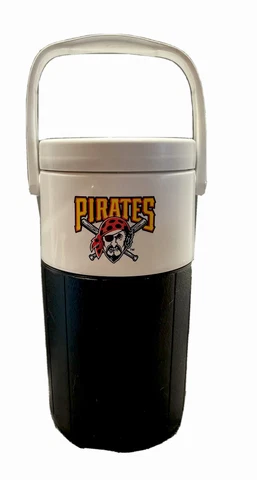 Coleman 1/2 Gallon Pittsburgh Pirates Baseball  Beverage Cooler Black Cover