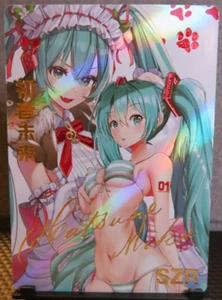 Tarjeta Hatsune Miku Firma Waifu ZR Anime Manga Historia de la Diosa CCG Casi Nuevo Vocaloid - Imagen 1 de 5