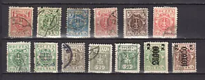 Pologne 1921-25 un lot de 13 timbres oblitérés / TE4988 - Imagen 1 de 1
