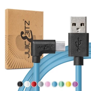 Extra Long Angled Heavy Duty Charger Cable for iPhone 16 15 Plus Pro Max & iPad - Picture 1 of 89