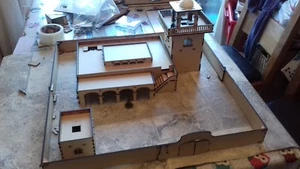 28mm Large Mosque Tower Compound Laser Cut 3mm MDF Scenery building Adobe 550mm - Picture 1 of 11