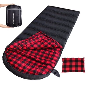 0 Degree Sleeping Bag Cotton Flannel Winter Cold Weather for Adults XXL Sleep... - Picture 1 of 8