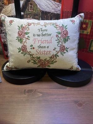 Almohada Sentimental Sister tapiz floral rosa flores cremallera doble cara Foto 1 de 4