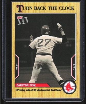 2022 Topps Now Turn Back the Clock Carlton Fisk Boston Red Sox #205 - Image 1 of 2