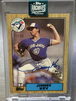🔥⚾️JIMMY KEY 2024 Topps Archives Signature Series 1987 Topps Auto /80 #JAYS⚾️🔥 Foto 1 de 3