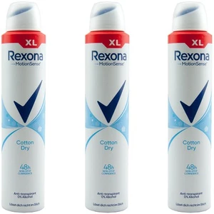 Rexona Deodorant Spray Cotton Dry XL 3 X 6.8oz 48H Protection -anti Transpirant - Picture 1 of 1