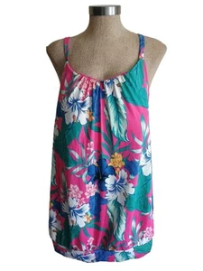 Swim by Cacique Womens Plus Sz 20 Pink Floral Tankini Swim Top No-Wire Bra - Picture 1 of 7