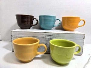FIESTA WARE HOMER LAUGHLIN CUPS SET OF 6 VARIOUS COLORS-EX CONDITION - Picture 1 of 3