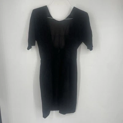 Mini Vestido Vintage Años 80 Firenze Santa Bárbara Cuero Mediano Cóctel Años 90 Abierto Foto 1 de 4