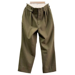 Nigel Cabourn Gentleman Hose Waschbar Flanell Khaki Größe 32 F/S - Bild 1 von 10