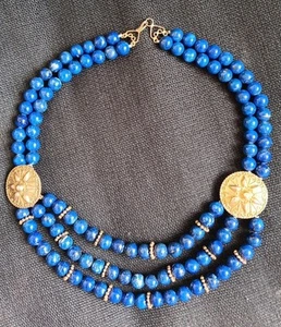Rare Vintage Babylonian Mesopotamian Lapis Lazuli Necklace - Picture 1 of 10