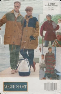 Vogue 8180 Boating Countryside Jacket Coat Pattern Unisex Mens Womens Uncut - Picture 1 of 6