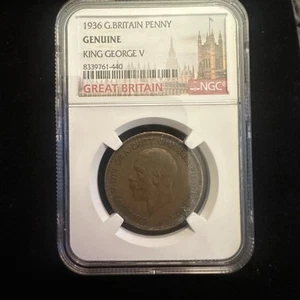 1936 Great Britain PENNY King George V  - Picture 1 of 8