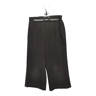 Pantalones St. John 2 para mujer negros recortados regulares poliéster cómodos lisos tirar Foto 1 de 4