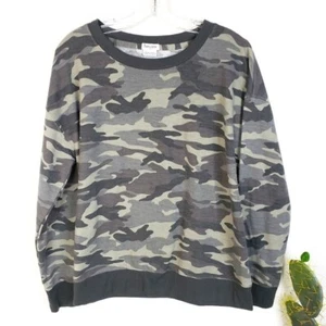 Splendid Camo Print Soft Sweatshirt size Large Athleisure Lounge Military Casual - Picture 1 of 9