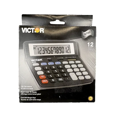 Victor 9700 12 Digits Large Tilt Display Tax Calculator - Image 1 of 4