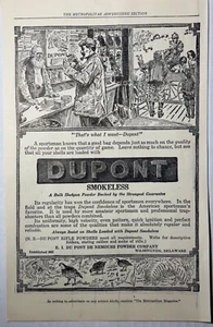 Antique Dupont Rifle Powder Advertisement Gun Ad 1920s - Picture 1 of 4
