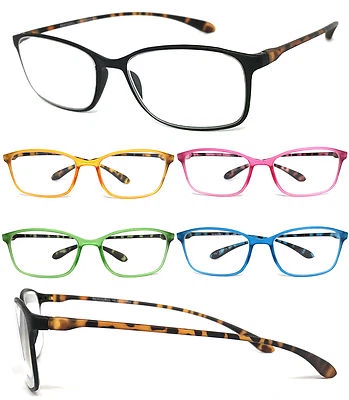 1 o 3 Pares Retro Cuadrado Colorido Marco Delgado Lente Completa Gafas de Lectura Lectores Foto 1 de 4