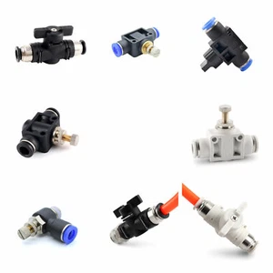 Pneumatic Control Valve Ball Valve 4mm-12mm Hose Tube Inline Push Fit Connector - Picture 1 of 19