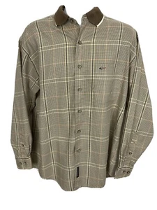 Camisa de cuello manga larga para hombre colección Greg Norman talla M a cuadros 100 % algodón - Imagen 1 de 9