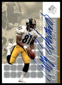 2000 SP Authentic Sign of the Times Troy Edwards Auto Pittsburgh Steelers #TE - Picture 1 of 2