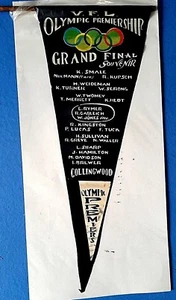 MAGPIES Souvenir 1956 Olympic Premiers Flag Collingwood Football Club Rare - Picture 1 of 1