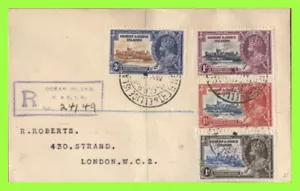 Gilbert & Ellice Is. 1935 KGV Silver Jubilee set on registered First Day Cover - Picture 1 of 2