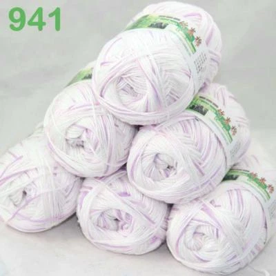 Sale Lot 6SkeinsX50g Soft Bamboo Cotton Baby Wrap Hand Knitting Crochet Yarn 941 - Image 1 of 4
