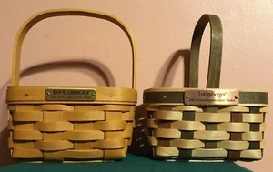 2 Longaberger 1998 & 2007 Hostess Appreciation Basket 5" x 3" One with Protector - Picture 1 of 16