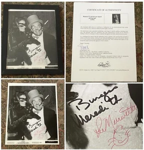 Burgess Meredith & Lee Meriwether SIGNED, Batman: The Movie Photo, 1966 with COA - Picture 1 of 6